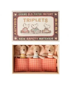 Maileg Baby Mice Triplets in Matchbox