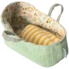 Maileg MY Mint Cotton and Linen Carry Cot