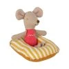 Maileg Rubber Boat For Small Mouse Yellow Stripe