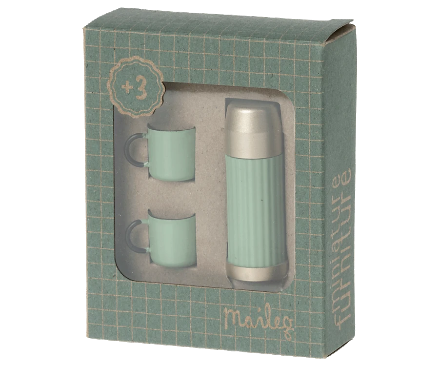 Maileg Mint Thermos Et Tasses 2 Maileg Mint Thermos Et Tasses
