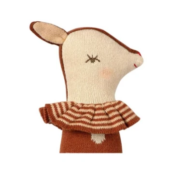 Maileg Rusty Bambi Soft Knitted Rattle 2 Maileg Rusty Bambi Soft Knitted Rattle