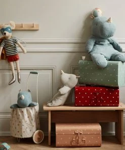 Maileg Maleta de Almacenamiento Verde de Topos