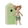 Maileg Beach Mice Dad in Cabin De Plage