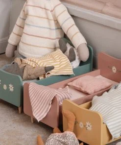 Maileg Wooden Bed - for Mini Mice and Rabbits - Mint Blue