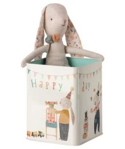 Maileg Medium Size Happy Day Bunny In Box Toy