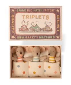 Maileg Baby Mice Triplets In Matchbox