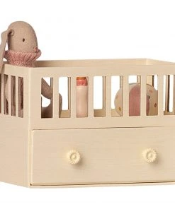 Maileg Baby Room Set with Micro Bunny - Rose Pink