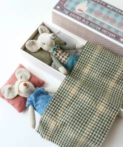 Maileg Grandma Grandpa Mice In Matchbox