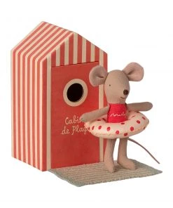 Maileg Beach Mice Little Sister in Cabin de Plage
