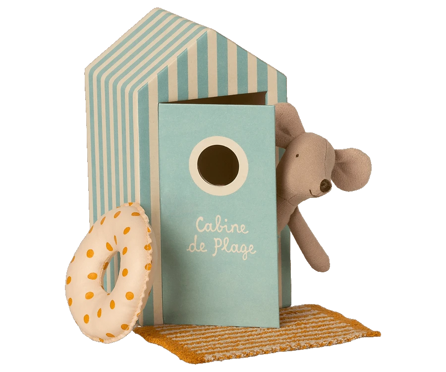Maileg Beach Mice Little Brother in Cabin de Plage 2 Maileg Beach Mice Little Brother in Cabin de Plage