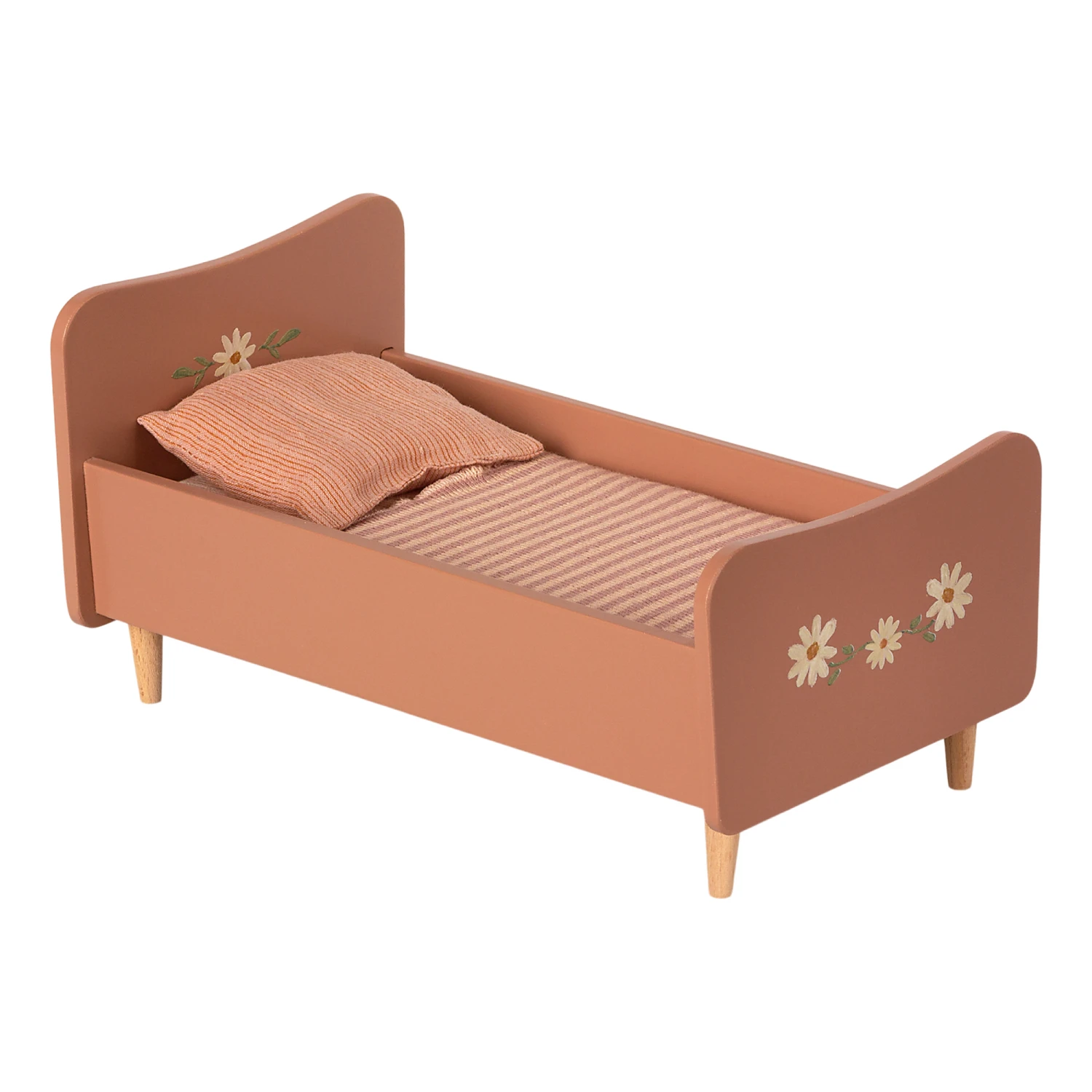 Maileg Wooden Bed - for Mini Mice and Rabbits - Rose Pink 1 Maileg Wooden Bed - for Mini Mice and Rabbits - Rose Pink