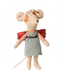 Maileg Hiker Big Sister Mouse and His Pneumatic Boat