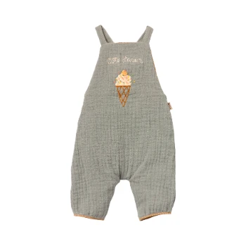 Maileg Size 4 Rabbit in Short Pale Teal Dungarees 2 Maileg Size 4 Rabbit in Short Pale Teal Dungarees