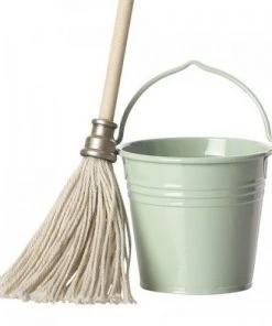 Maileg Light Green Mop Bucket