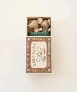 Maileg Baby Mice Twin Toys In Matchbox