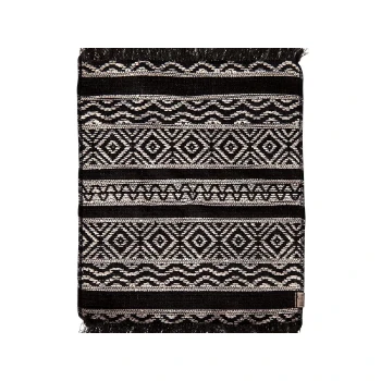Maileg Black Woven Pattern Miniature Rug 1 Maileg Black Woven Pattern Miniature Rug