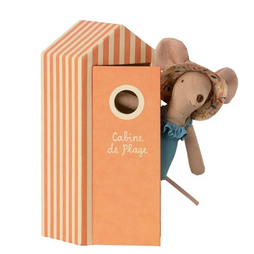 Maileg Maman Dans La Cabine De Plage Jouet 2 Maileg Maman Dans La Cabine De Plage Jouet